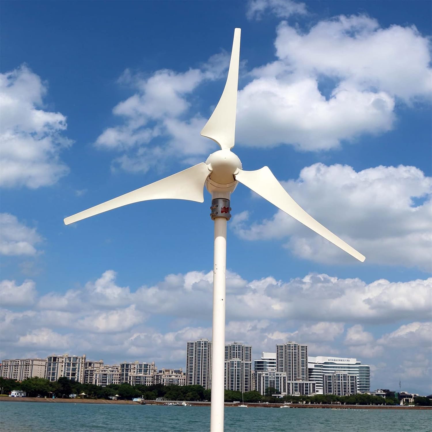 MARS ROCK 600W 24V AC Small Wind Turbine Generator Windmill with LED Indicator MPPT Controller for Wind Solar Hybrid System 2m/s Low Start Wind Speed 3 Blades(3S4-600H-24W-D)