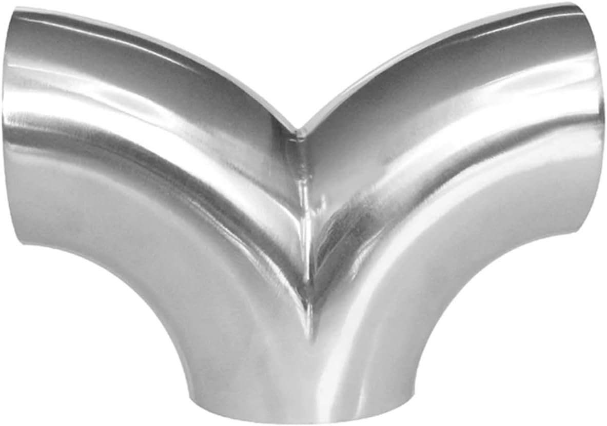 Revive Furniture 19mm 25mm 32mm 38mm 45mm 51mm 57mm 63mm 76mm 89mm 102mm 304 stainless steel sanitary grade butt joint Y-type pipe fittings made in-house(89x2mm)