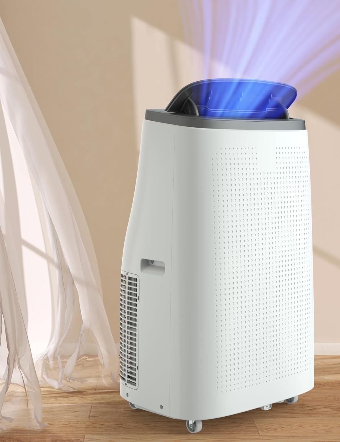 14,000 BTUs Portable Air Conditioners, 3 in-1 Portable AC Unit Cools Up to 750 Sq. Ft, Dehumidifier Fan Stand Up Room Air Conditioner with Remote Control, 24Hrs Timer, Sleep Mode