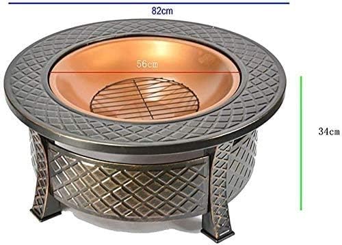 Outdoor Fire Pit Bonfire Wood Burning Patio Coal Grill Firepit for Outside Grill Charcoal Smokeless Grill with Spark Screen Poker and Fireplace Cover Stove Grill