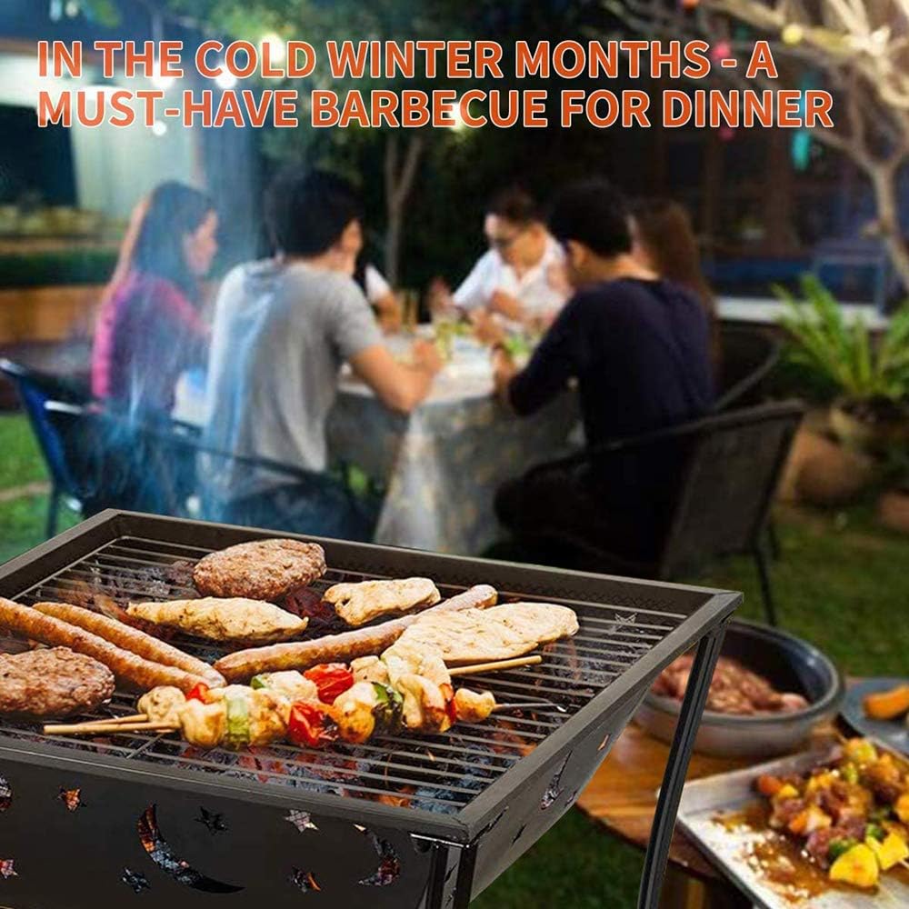 Fire Pit Outdoor Wood Burning Firepit, 20 Inch Bonfire Firepits, with Spark Sn Fireplace Poker Fire Bowl