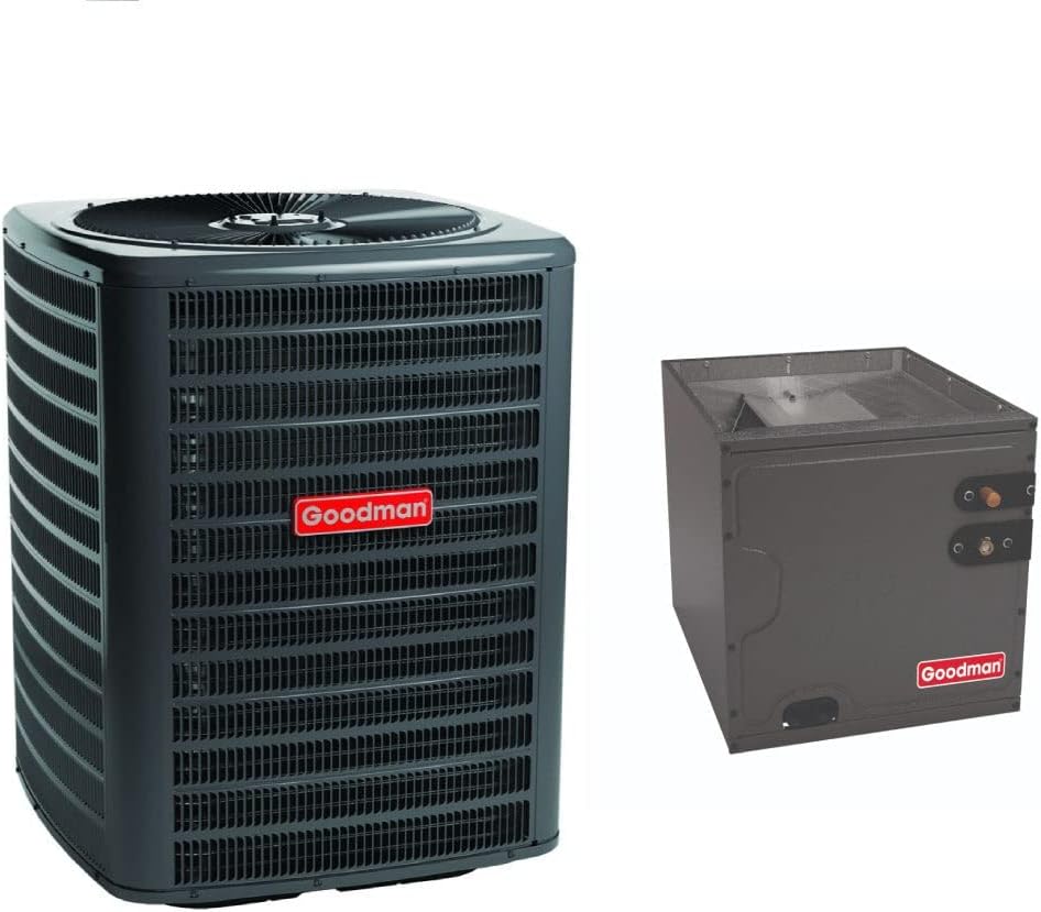 2 Ton 14.3 SEER2 Goodman Multi-Position Air Conditioner System with Models GLXS4BA2410 and CAPTA2422A3