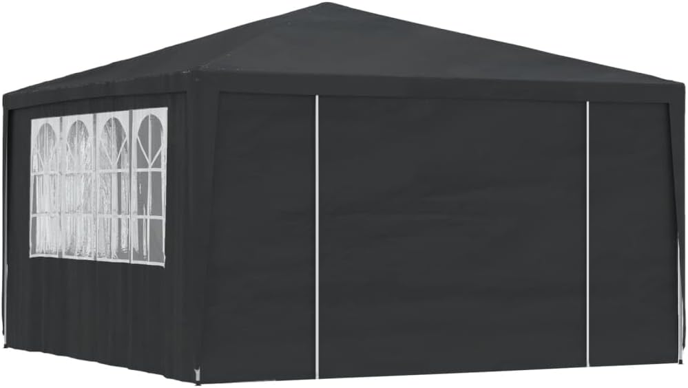 Professional Party Tent with Side Walls 13.1'x13.1' Anthracite 0.3 oz/ft,Portable Outdoor Party Tent with Sidewalls and UV Protection for Backyard Gatherings Outdoor Structures, Outdoor Canopies, Gaze