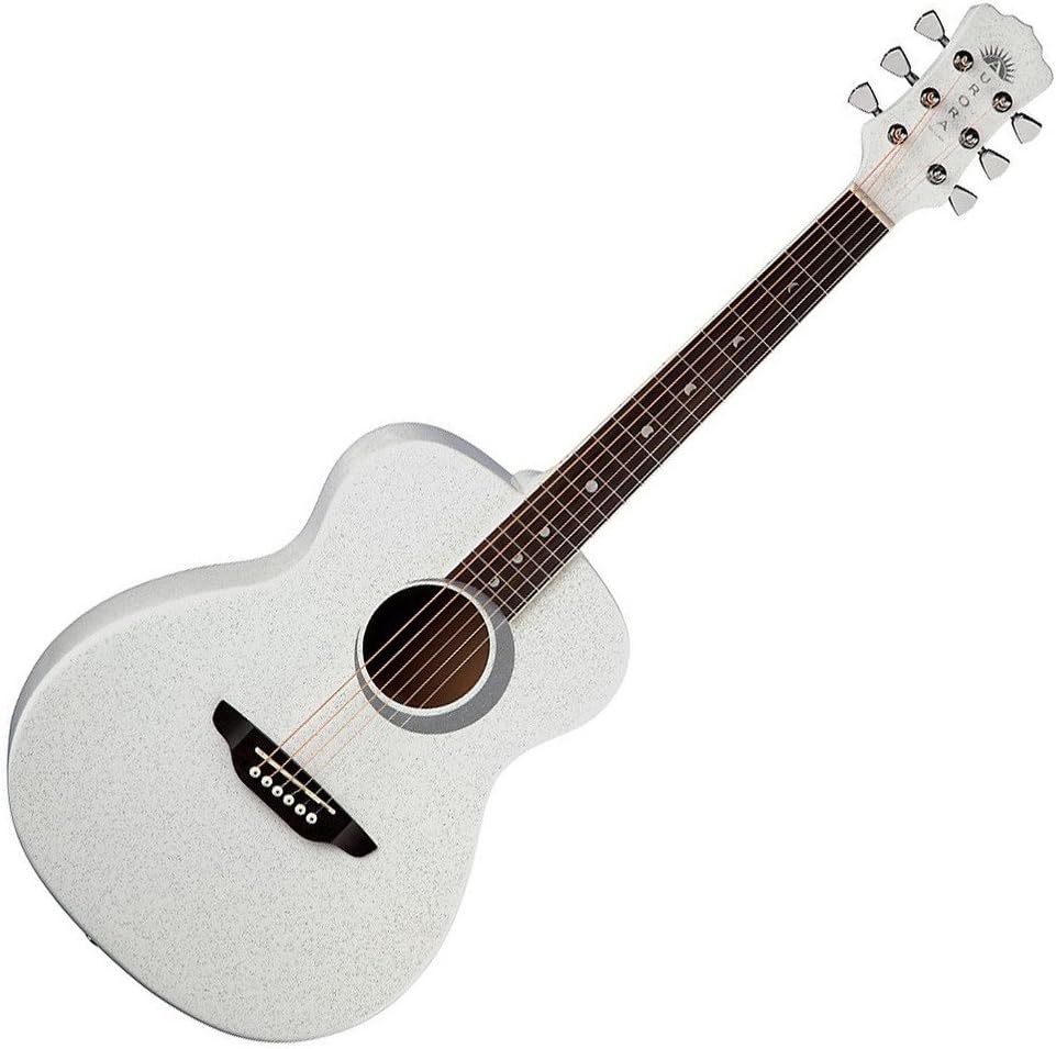 Luna Aurora Borealis 3/4-Size Acoustic Guitar - White Pearl Sparkle