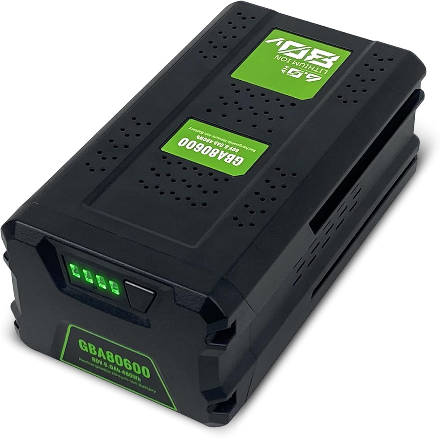 80V 6.0Ah Lithium Batteries Compatible with Greenworks 80V Battery Replace for GBA80400 GBA80250 GBA80200, 6000mAh High Capacity 80 Volt Power Tools PW80L420 TL80L00 LMB407 PS80L00