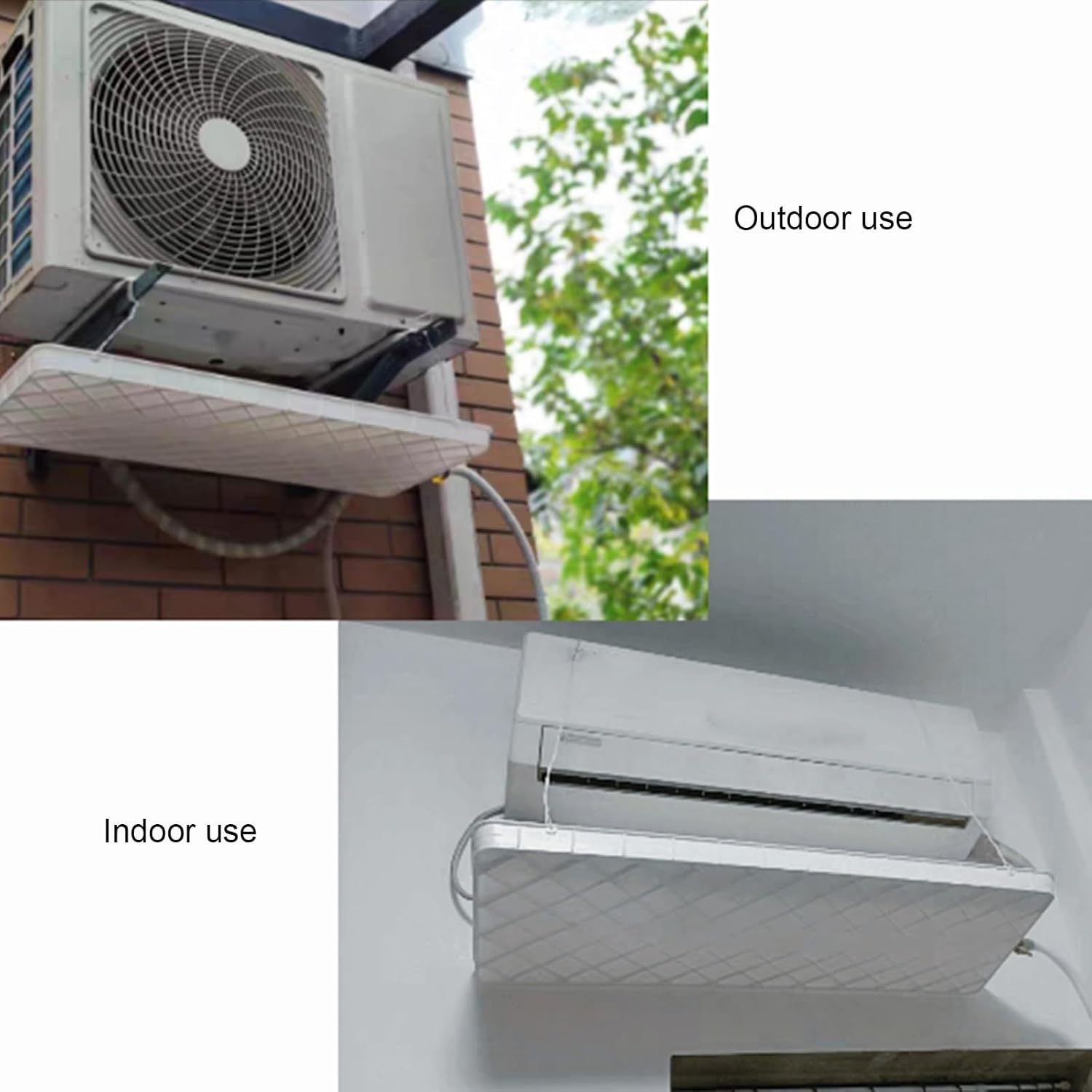 Plastic Water Tray, Portable Air Conditioner Condensate Drain Tray with Drain Hole and Hose f Split Air Conditioner Indoor Unit(91.5 * 45cm)