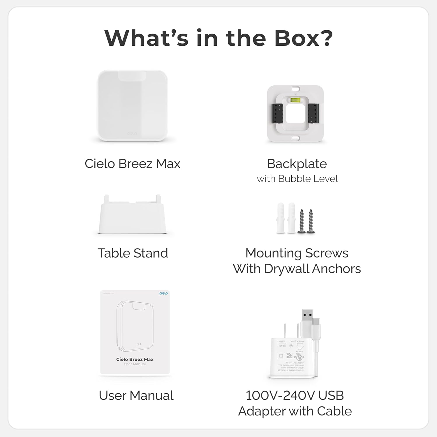 Breez Max | ENERGY STAR CERTIFIED Smart AC Controller | WiFi Thermostat for Mini-Split, Window, Portable ACs/Heat Pumps | AI-Based Tech | Free App, No Subscriptions | Alexa, Google, IFTTT etc. (White)