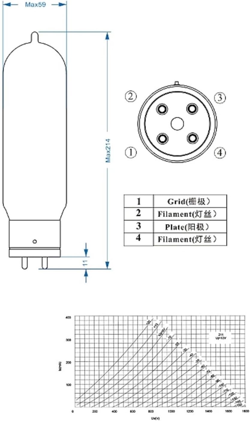 WE211 Tube Replica WE 211 Upgraded Version 211DG 211T HiFi Audio Tube Amplifier DIY(4pcs Matched Quad)