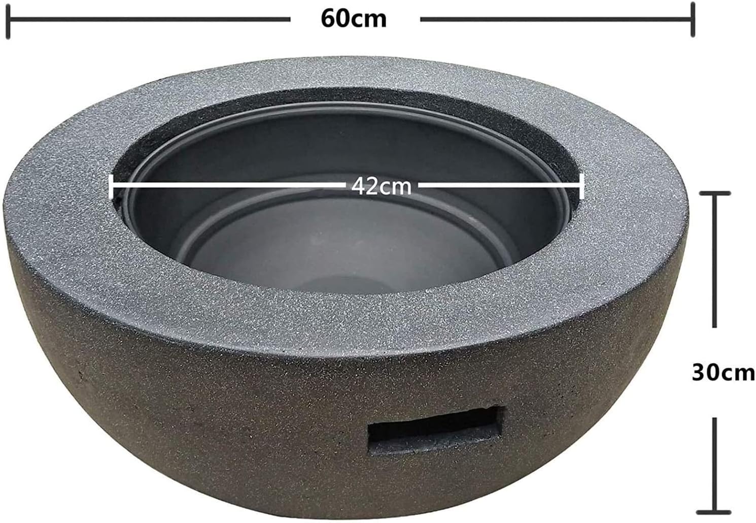 Fire Pits Outdoor Wood Burning Outdoor Fire Pits Fire Pit Bowl, Magnesium Oxide Material for Outdoor Garden Fire Pit Heating/Barbecuing,Garden Patio Brazier with Cover BBQ Cooking for Outside Camping