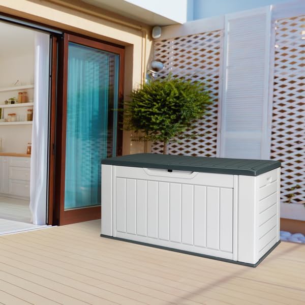 Deck Box Storage Outdoor Waterproof Boxes Container for Patio Furniture Cushions Pool Supplies Toys Garden Tool Sports Equipment Outside Storage, Organization and Storage Outdoor 158 Gallon Deck Box