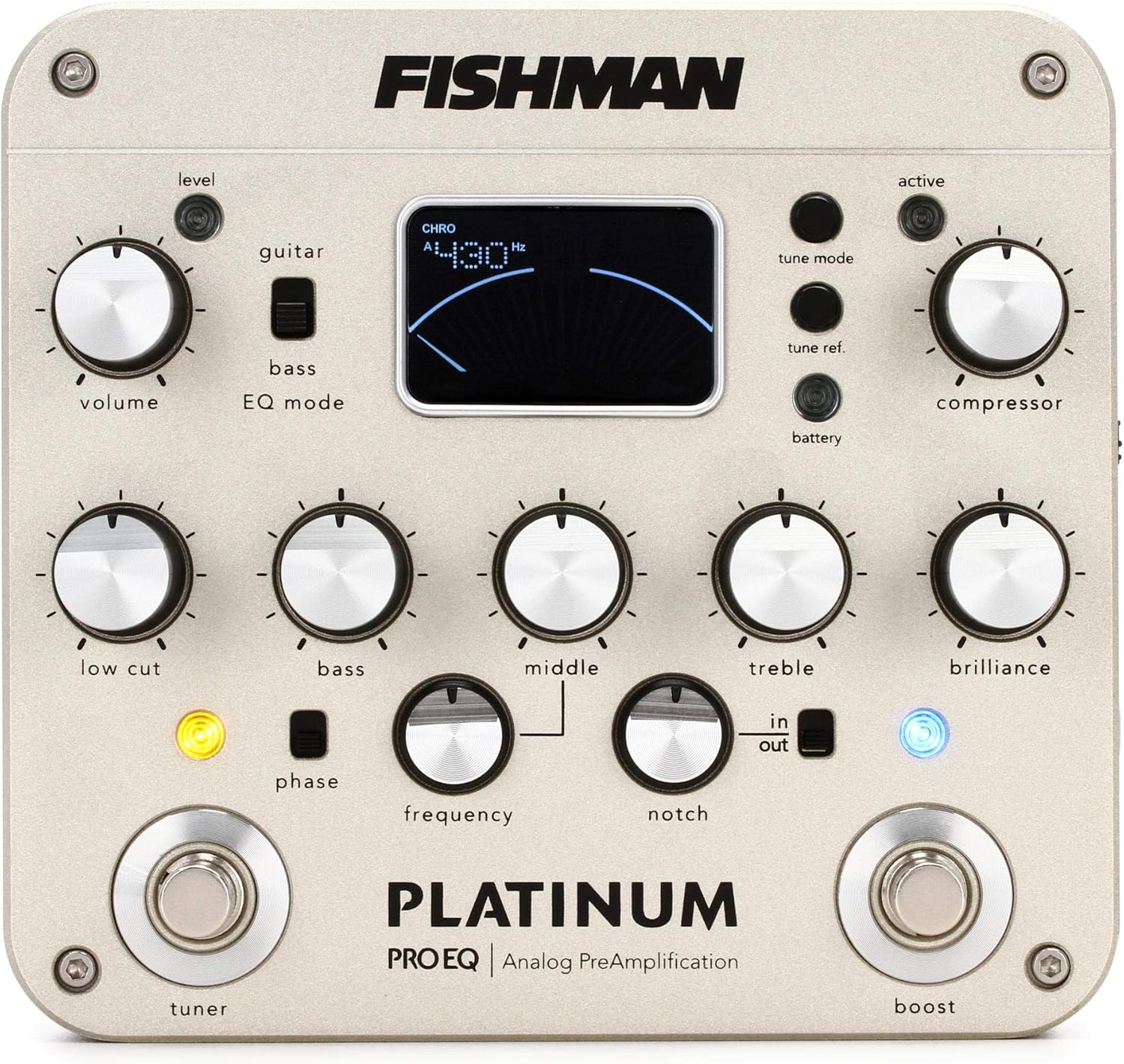 Fishman Platinum Pro EQ DI Analog Preamp Pedal