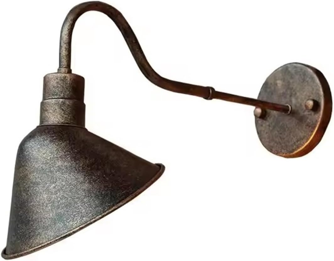 American Industrial Wall Lamp Porch Lamp Outdoor Courtyard Garden Light Antique Copper Wall Light Stair Bedside Bedroom Lighting ，Staircase Living Room