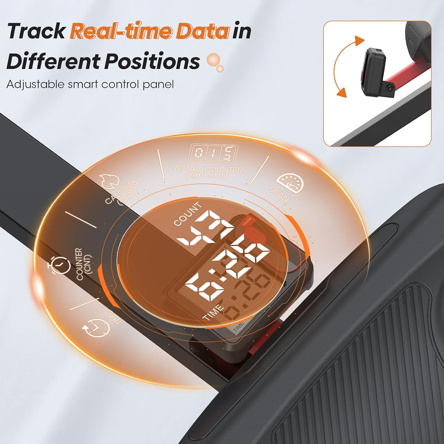 Rowing Machines for Home, 4 in 1 Rowing and Ab Machine with 2 Levels of Workout Resistance, Quiet & Foldable Row Machine with 3 Adjustable Handle Heights & LCD Monitor, Rower Machine for Home