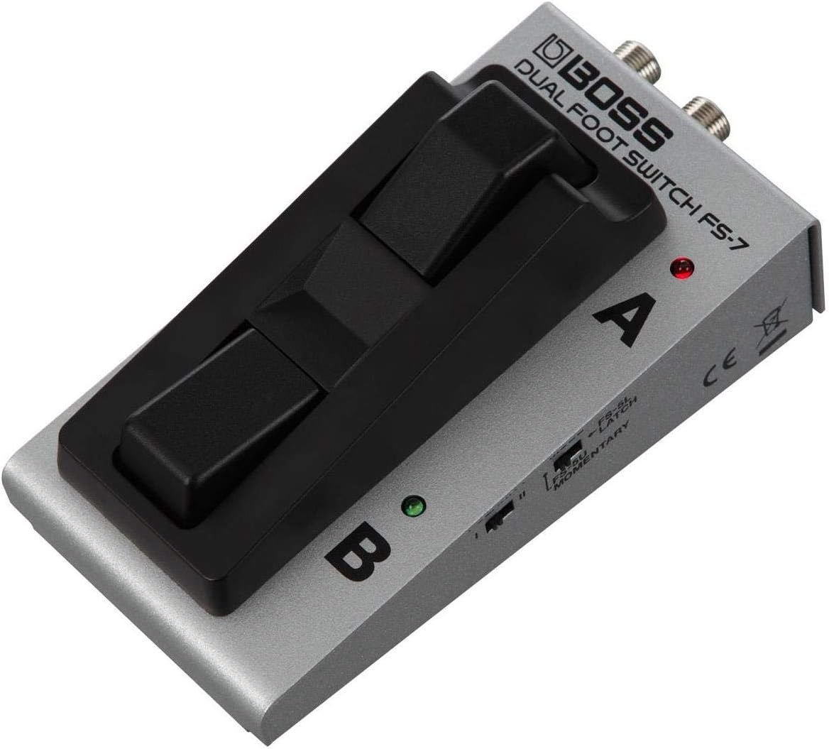 BOSS FS-7 Compact Dual Footswitch for Momentary and ON/OFF control of your Musical Instrument FX & More | Switch Functions with your Foot | Compatible with Guitar | Keyboard | BOSS/Roland Amps & More