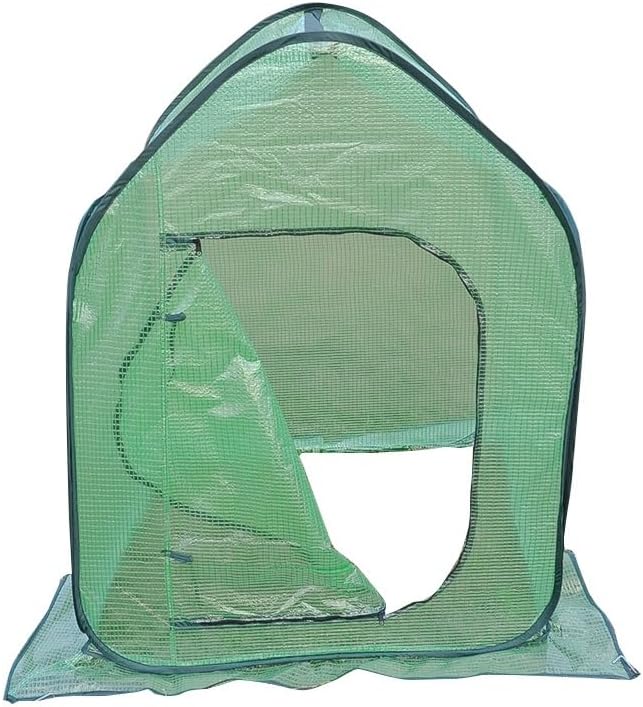 Greenhouses for Outdoors, Portable Greenhouse Kit with Mesh Side Windows, PE Cover, Walk in Green House for Backyard Garden Indoor Outside, Foldable, No Assembly Required (Green, 59