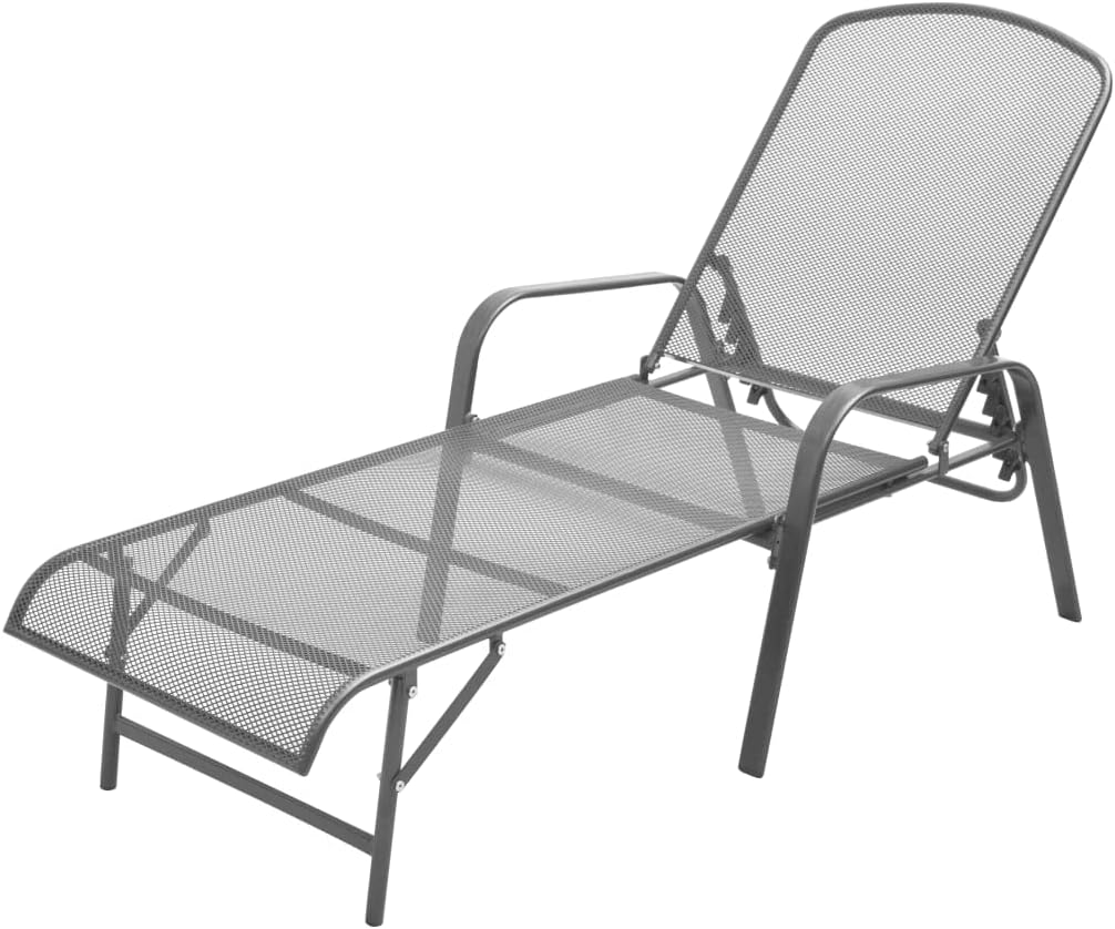 Patio Lounges Sun Lounger Steel Anthracite