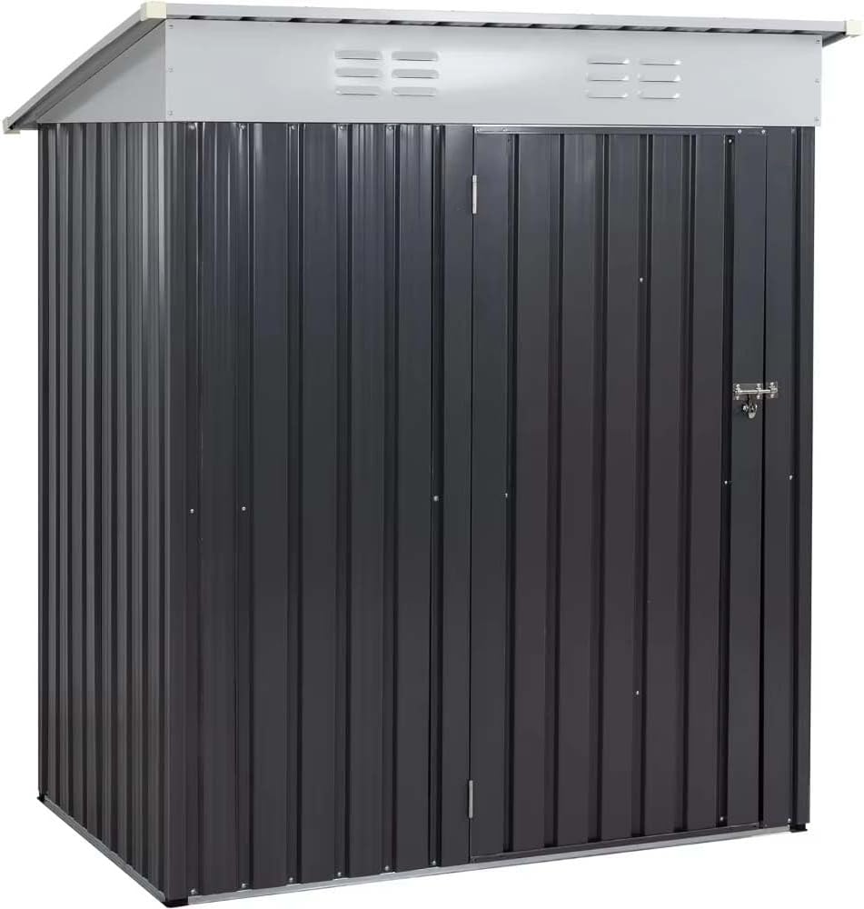 Waterproof Outdoor Metal Storage Shed with Lockable Door