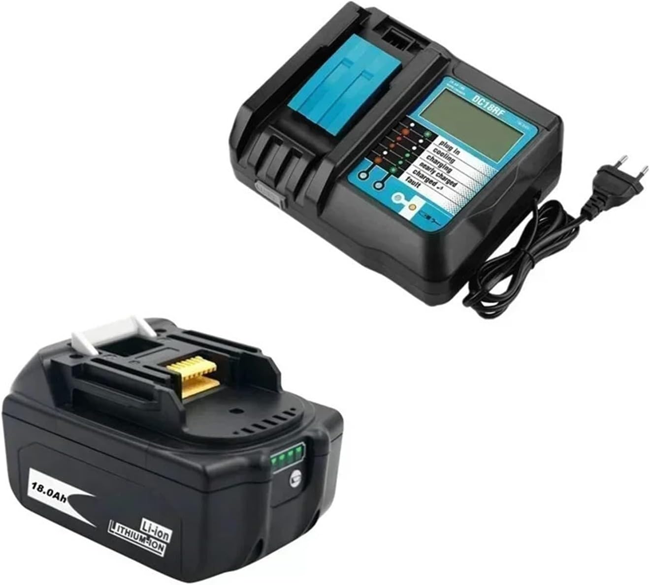 18000mAh Lithium Ion Battery Power Adapter 18V，Compatible for Makita BL1850 BL1860B LXT400 Electric Tool Charger Accessories