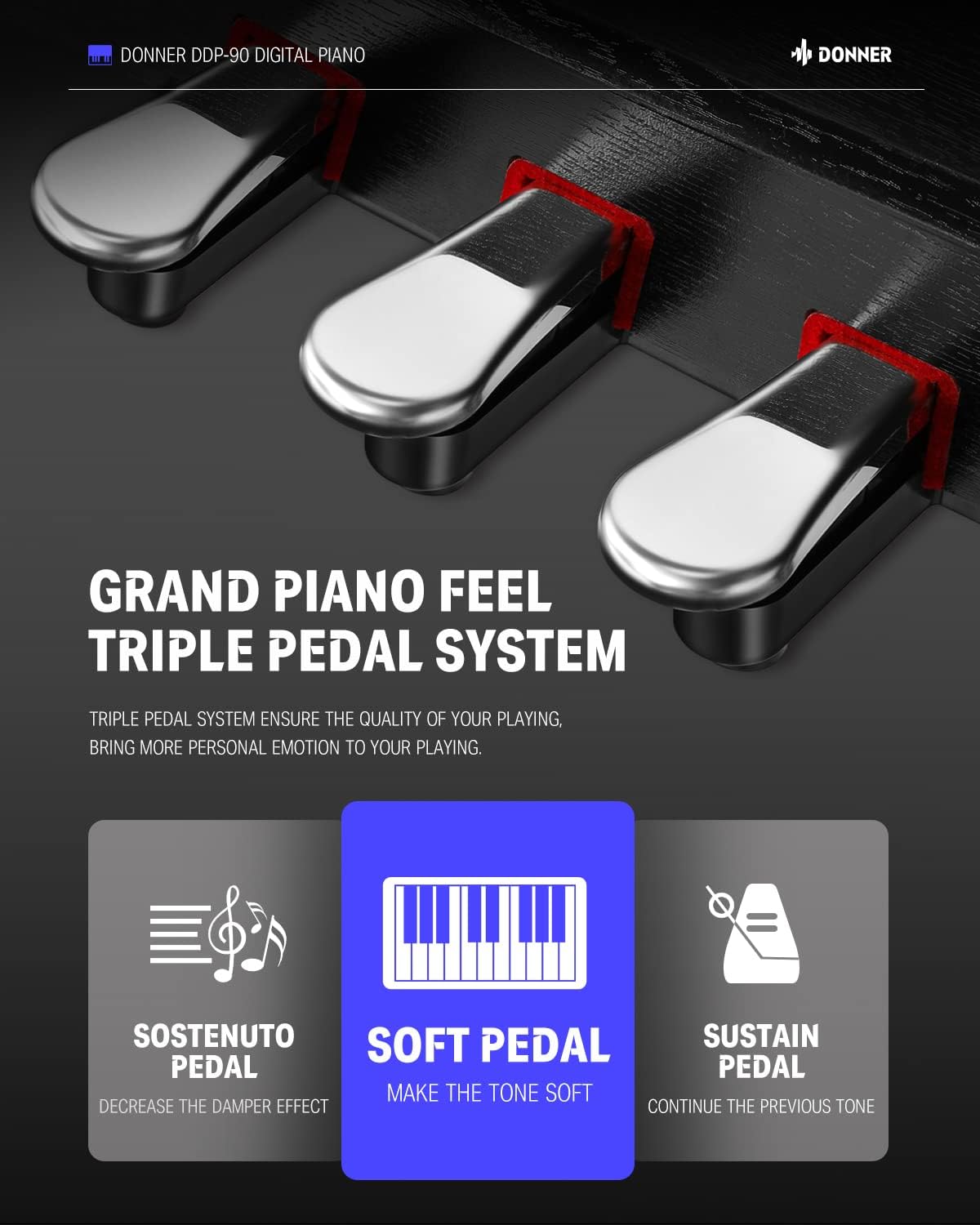 Donner DDP-90 Digital Piano + Piano Bench