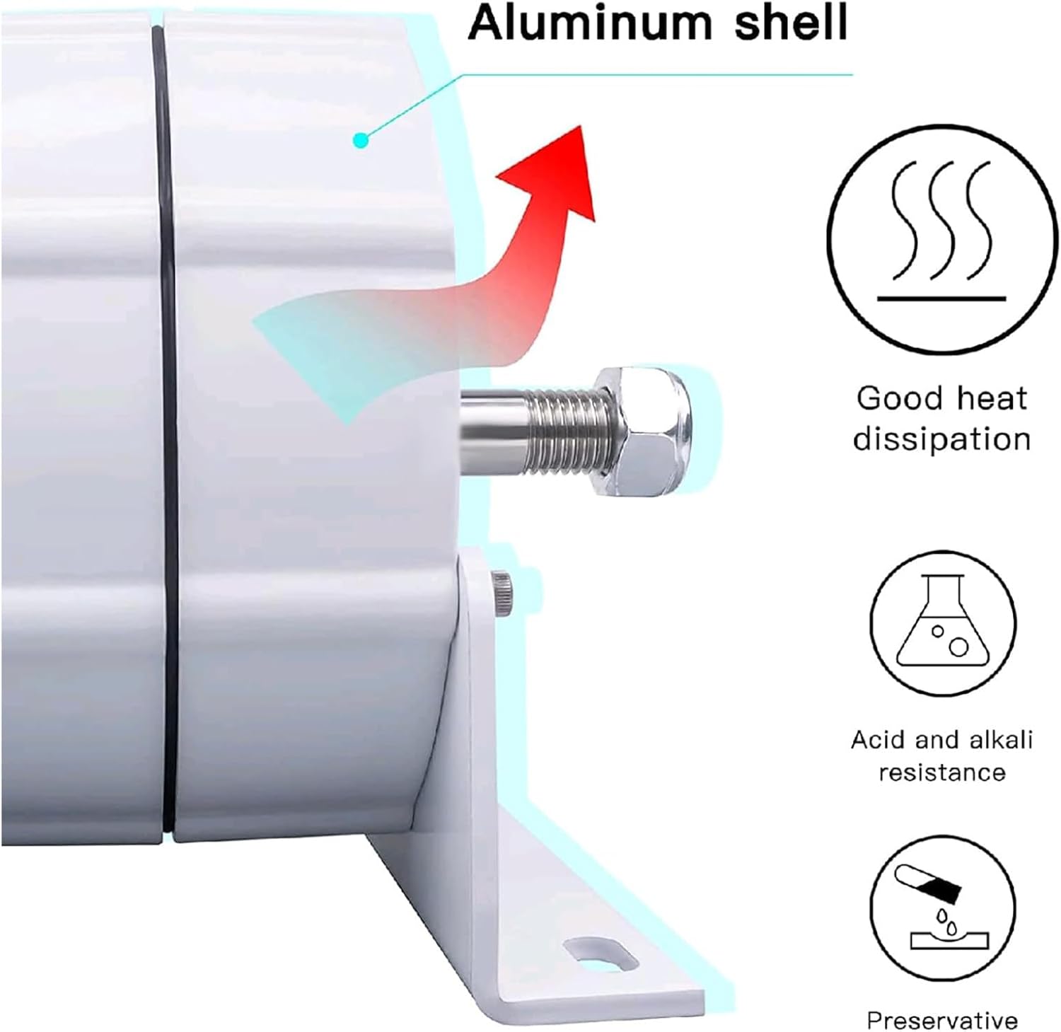 800W Low RPM Permanent Magnet Qenerator, 3 Phase Gearless Permanent Magnet Generator 12V 24V 48V AC Alternator Water Wind Turbine Generator with Rectifier,48V