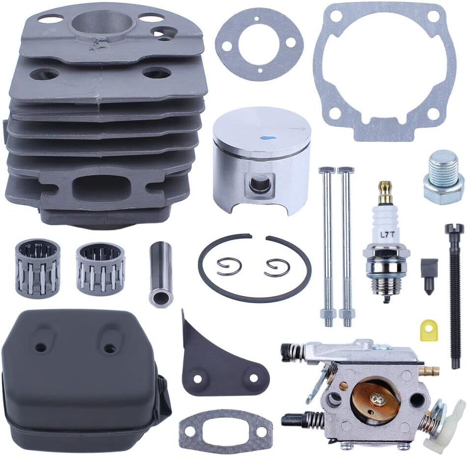 Replace Parts for Machine for Husquarna 55 51 Carburetor Cylinder Piston Kit Bore 46mm Chainsaw Spark Plug