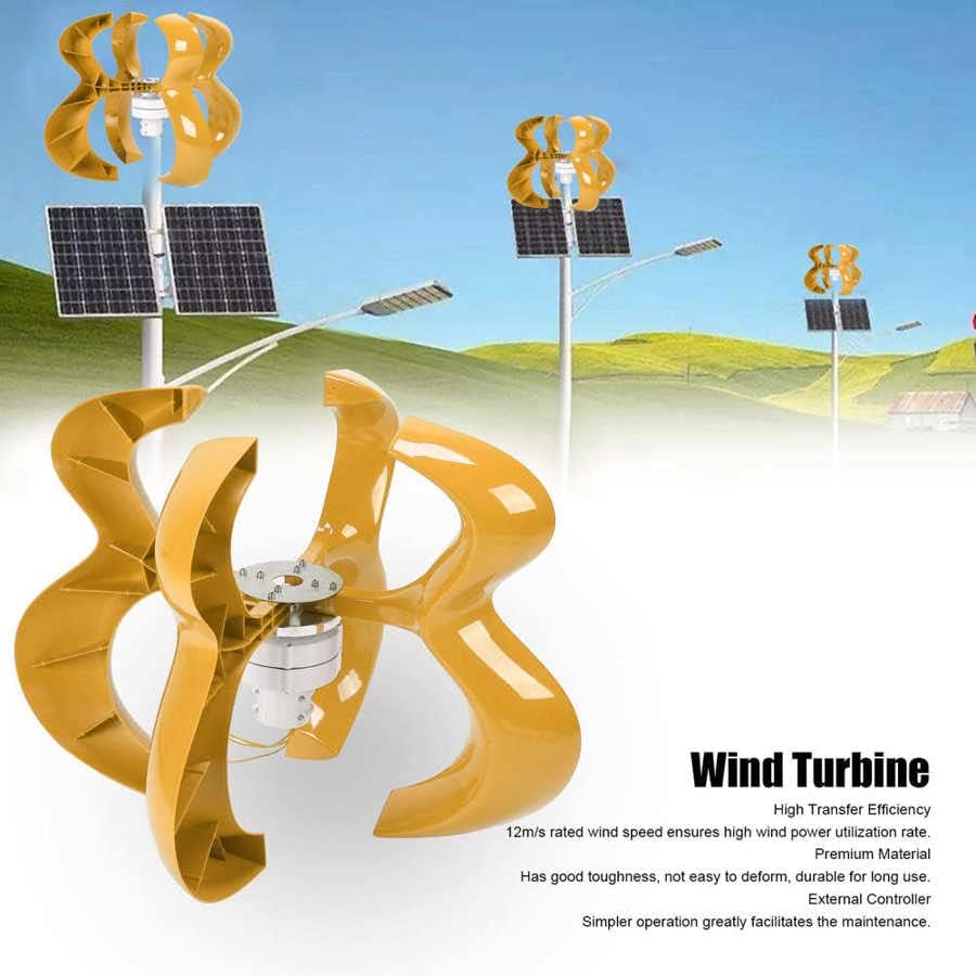 Wind Turbine Generator Kit 4 Blades 6000W with Controller Power Gourd Type Electrical Equipment