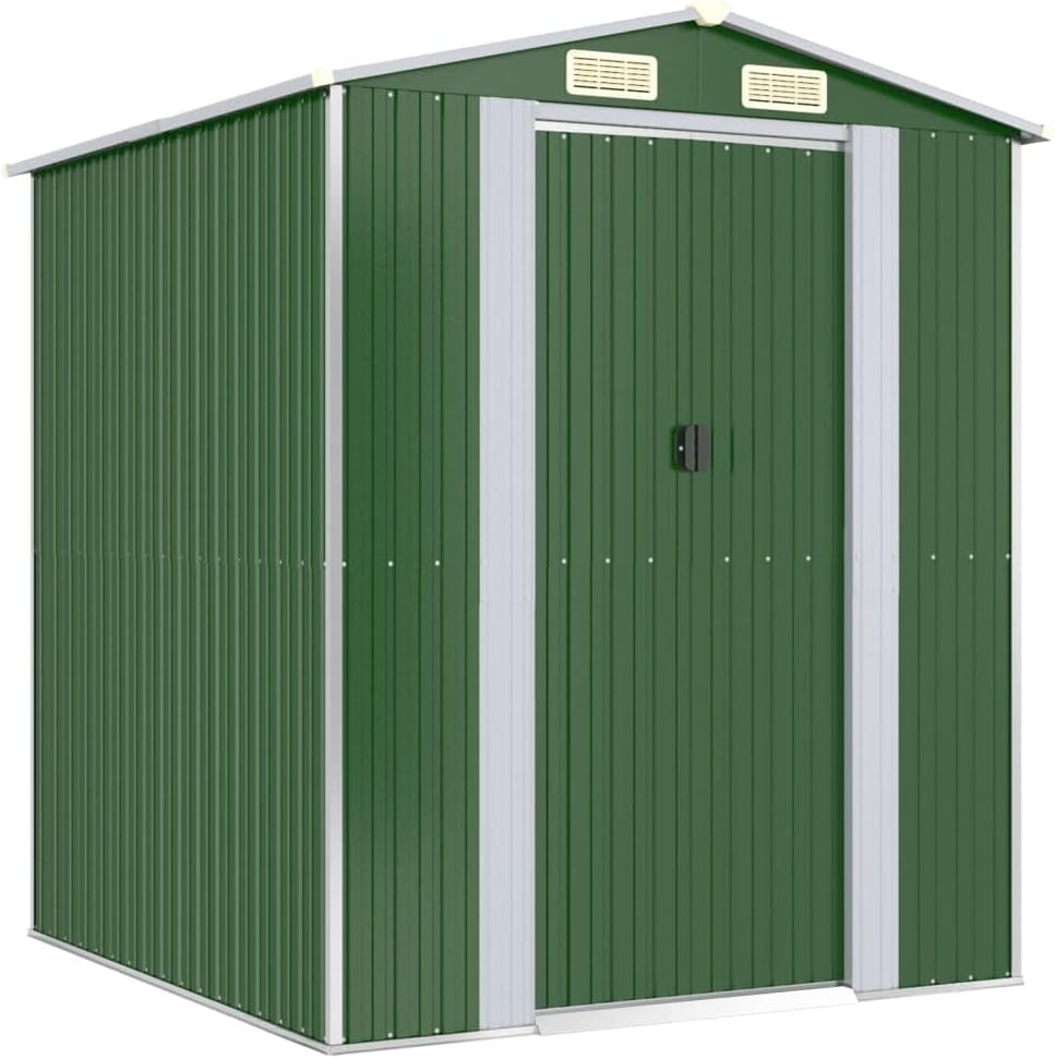 Large Garden Shed, Galvanized Steel Outdoor Storage Shed with Ample Space and Convenient Gate for Backyard, Patio, and Lawn Organization