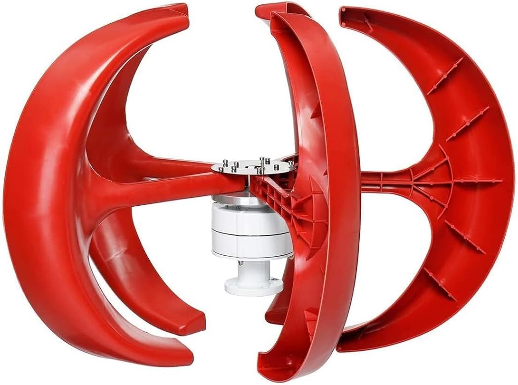 LiuSj JUnSt Vertical Permanent Magnet Generator,12000W 12V24V 48V Vertical Axis Windmill Low Noise Vertical Wind Generator with Controlle for Home Camping(Red)