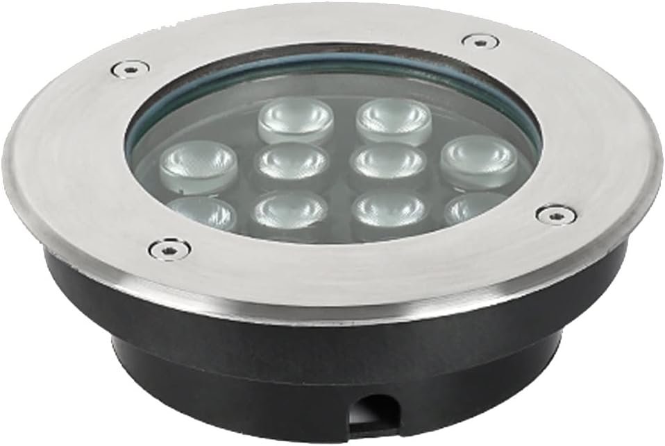 Outdoor In-Ground Lights Spotlight Anti-Rust IP65 Waterproof Embedded Underground Lamp for Yard Driveway Hotel Landscape Lighting (Color : Blue, Size : 36W-AC85-265V)