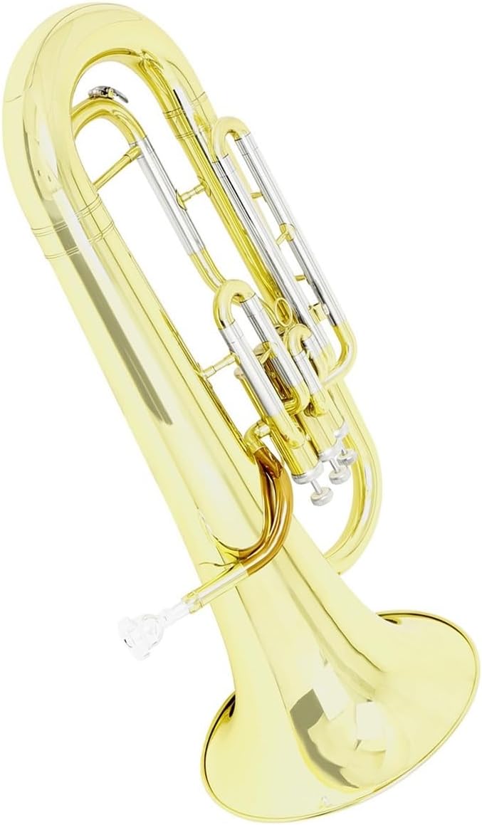 Euphonium In B Flat 3 Key Upright Beginner Level Professional Tuba White Copper Solid Euphonium All-brass Instrument