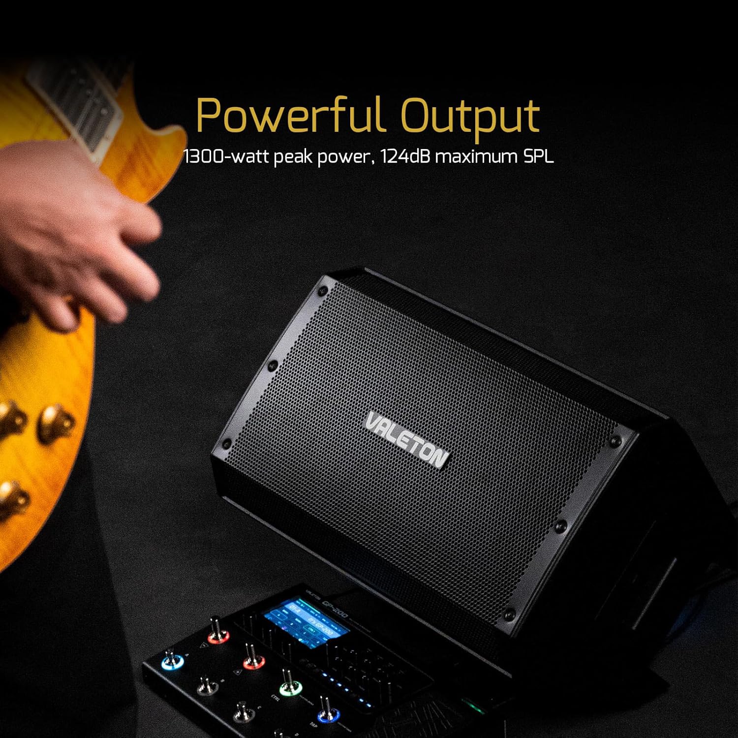 Valeton 10 inch, 2-Way FRFR 1300-Watt Active Speaker for Guitar, Bass, Multi FX and Amp Modelers