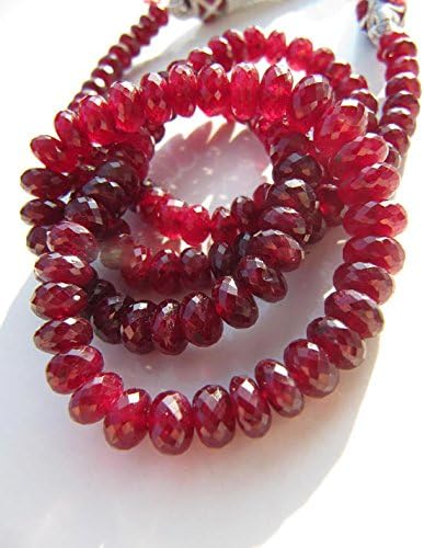longido ruby rondelles big 2.75-5.50mm micro faceted, natural genuine translucent pigeon blood round rondelles beads