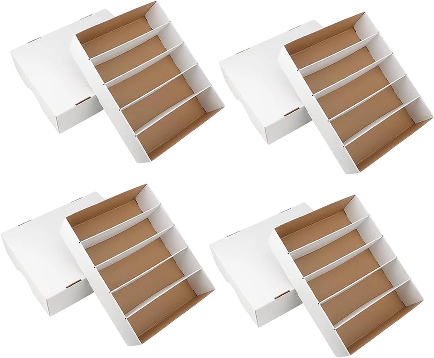 Card Deck Case Sturdy Display with Multi Dividers Trading Card Organizer Cards Game Storage Box- 5 Grids