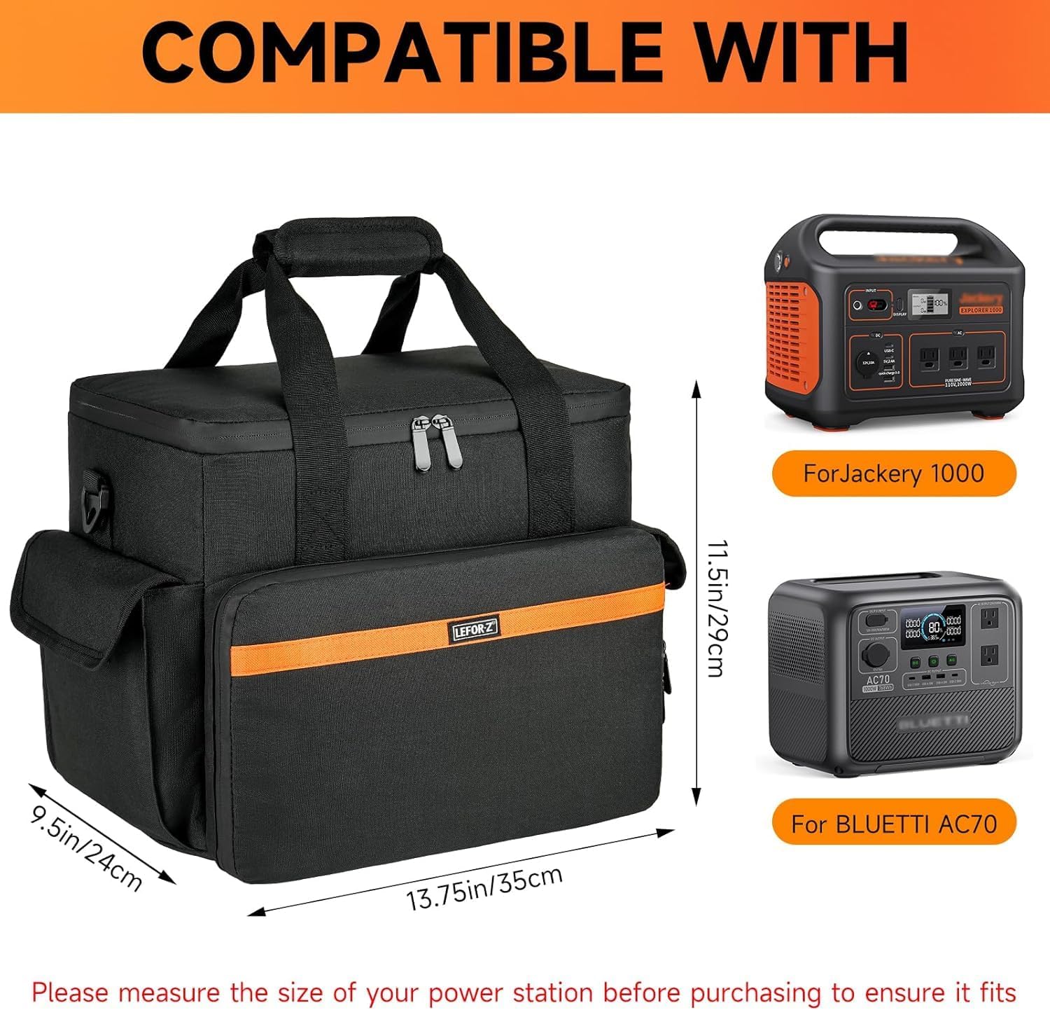 Carrying Case Fits for Jackery Explorer 1000/Anker SOLIX C1000,Solar Panel Carrying Case Fits for Jackery SolarSaga 100W 100X 200W/ZOUPW 100W 110w 200w