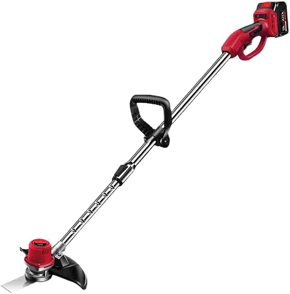 Electric Lawn Mower Cutting Width 8900rpm Rotatable Tiltable Adjustable Additional Handle with Battery Charger Small Household Multifunctional-30000mA