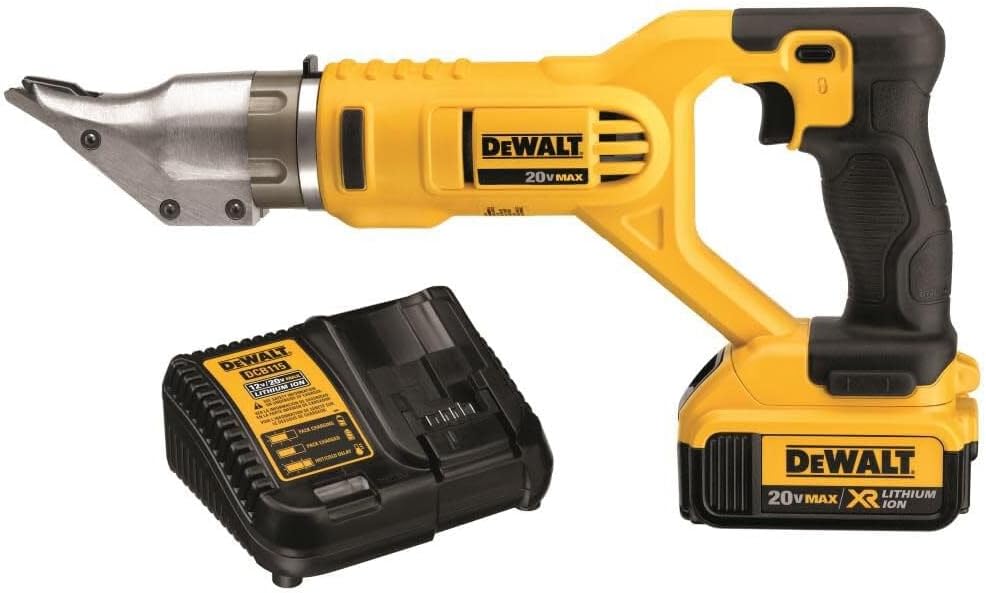 DEWALT 20V MAX Metal Shear Kit, Swivel Head, 18GA (DCS491M2)