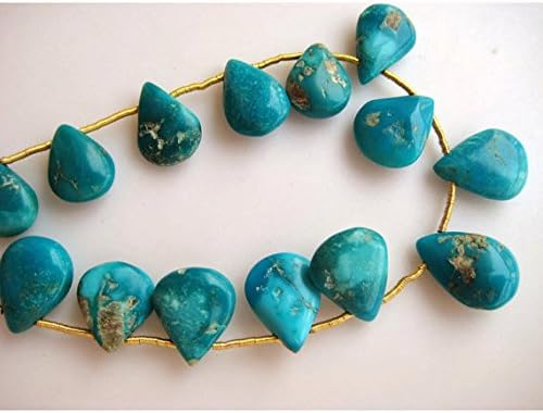 Natural Sleeping Beauty Turquoise Beads, Pear Beads, Arizona Turquoise, Approx 20mm To 7mm Beads