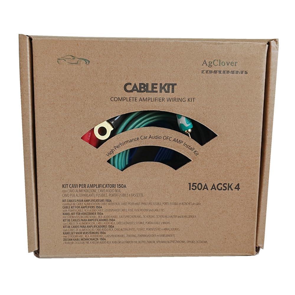 4GA Amp Wiring Kit, 100% Oxygen Free Copper OFC 3000W Complete Amplifier Wire Installation Accessories - Make Connections and Brings Power to Car, Home and Marine Audio Systems