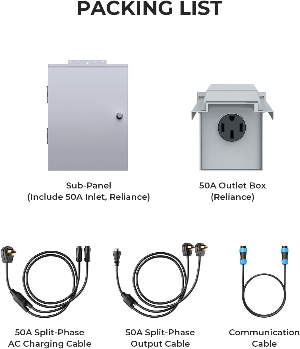 BLUETTI Home Integration Kit for Connecting 2 Sets of AC500&B300S Portable Power Stations w/Main Panel to Build up a Max 12288Wh/240V/10000W Backup System