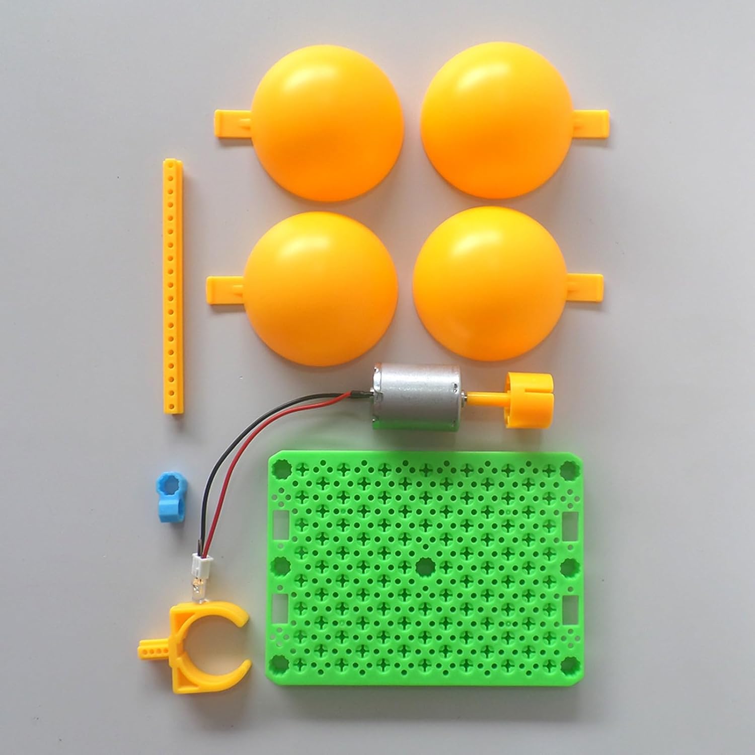 Vertical Axis Micro Wind Turbine Kit, 150mm DC DIY Generator With Red/Colorful LED, 0.01-10V Output For Renewable Energy Projects(B)