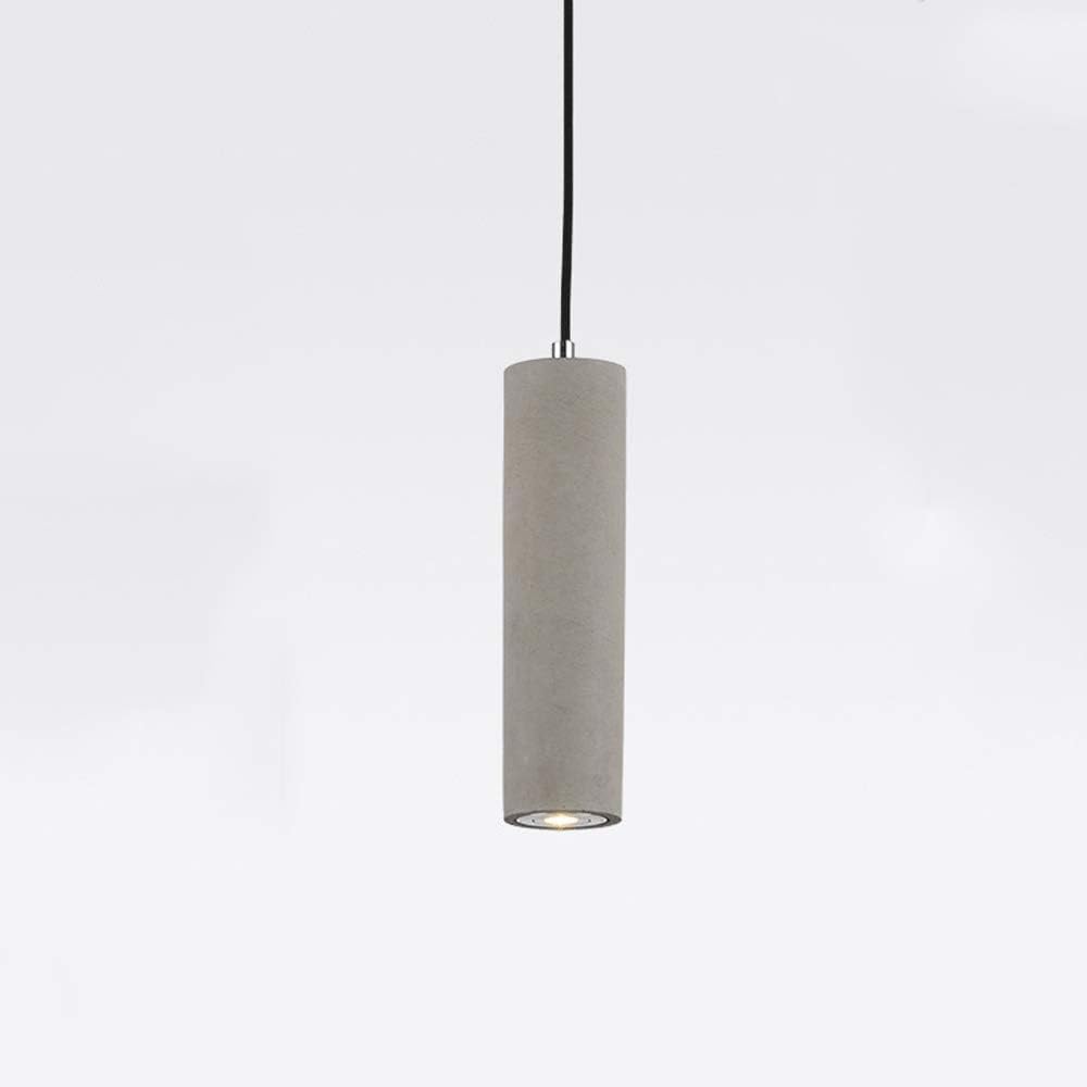 Modern Household Pendant Lamp Nordic Industrial Cement Cylinder Pipe Suspension Luminaire Concrete Cement Ceiling Light for Kitchen Home Living Room Corridor Stairs Balcony Droplight