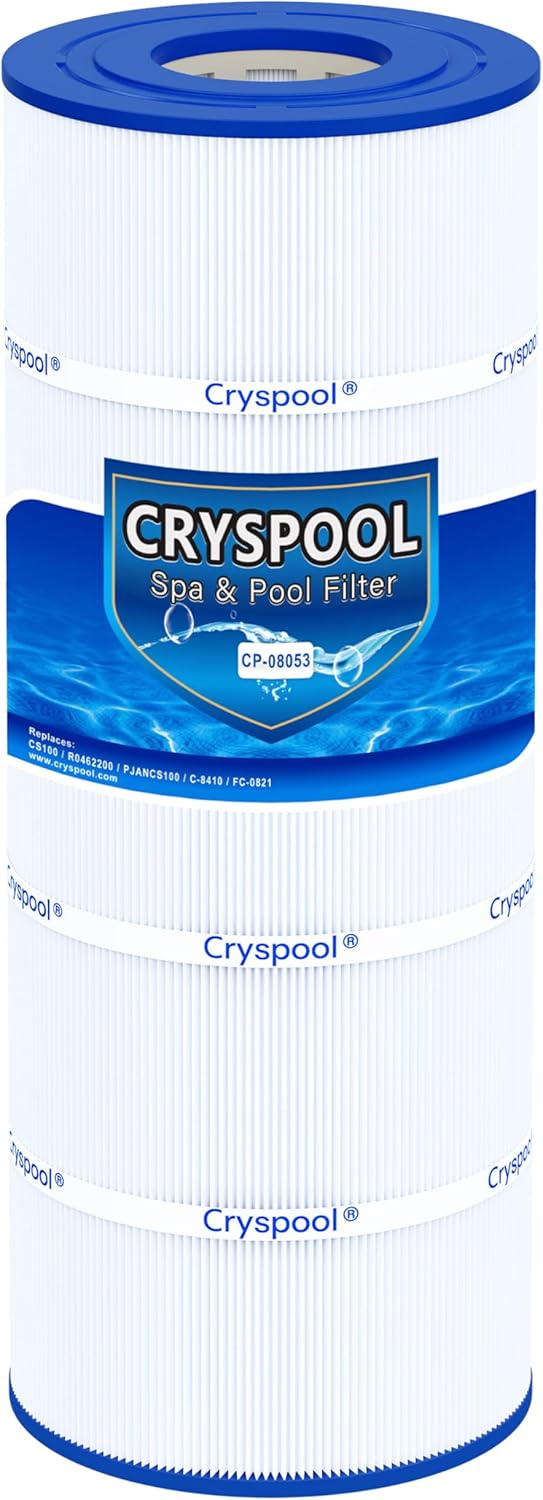 Cryspool® 08053 Filter Compatible with Jandy CS100, R0462200, PJANCS100, C-8410, FC-0821, 100 Sq. Ft Pool Filter Cartridge, 1 Pack