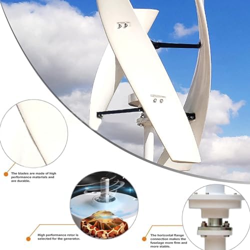 Vertical Magnetic Levitation Wind Turbine 5000W - 3 Blades, Silent & Waterproof Charge Controller, Home Use, Eco-Friendly Energy Solution, 12V/24V/48V/220V Compatible