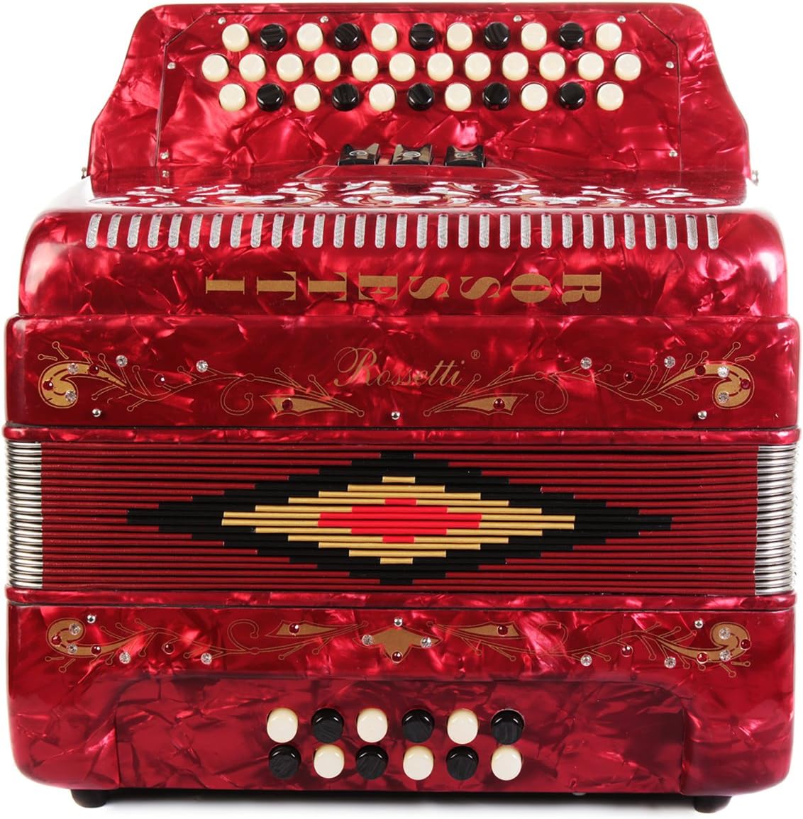 Rossetti, 34-Key Accordion (ROS3412-GCF-RD)