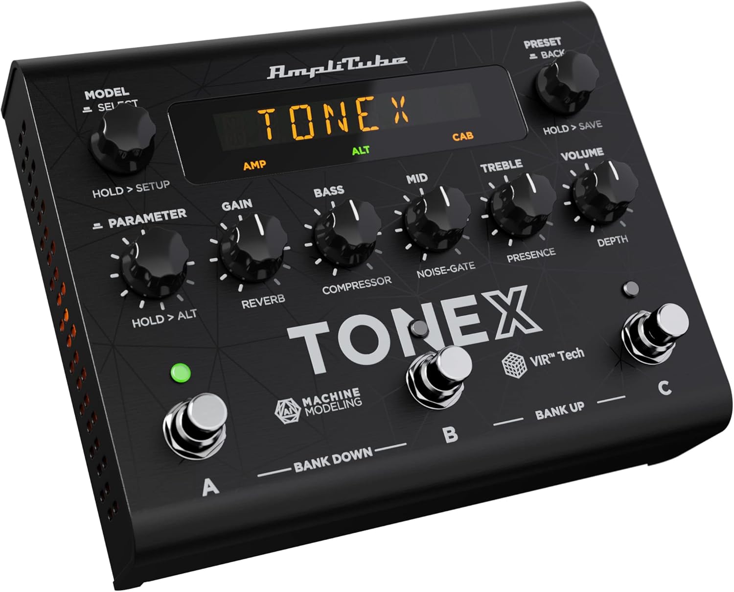IK Multimedia TONEX Pedal: Stereo multi-effects guitar and bass pedal with 150 Presets, 15 Pre/Post FX, Tuner, Tap Tempo, Headphone Out, Software Player and Editor