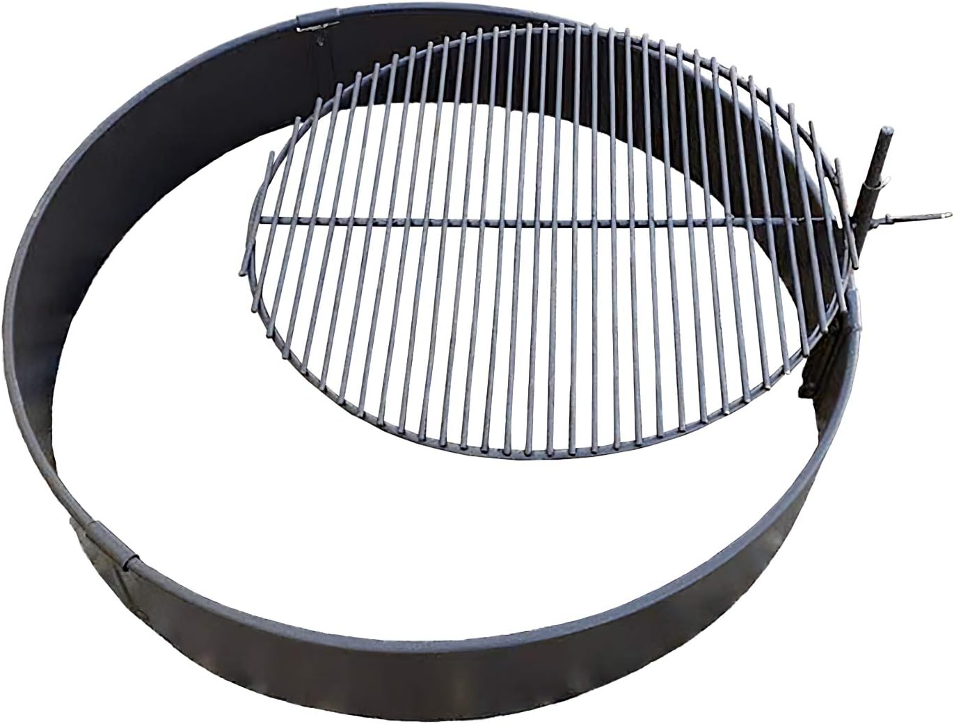 Heavy Duty Outdoor Wood & Charcoal Ranch Grill w/ FirePit Ring