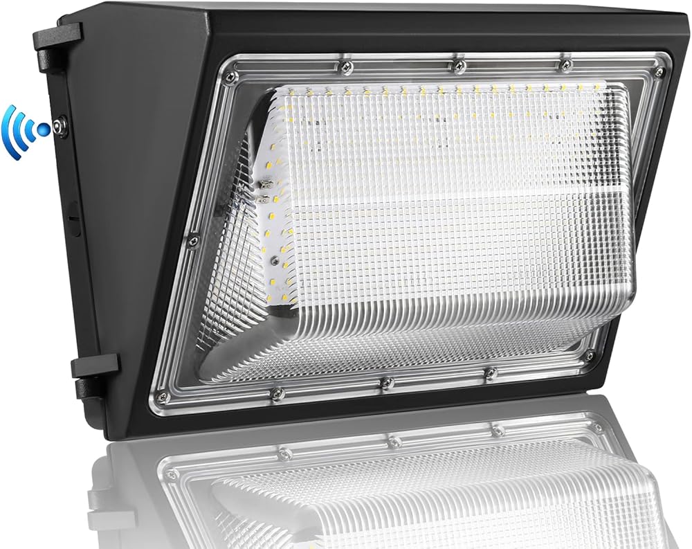 Dusk to Dawn 150W LED Wall Pack Light, 21000LM 800-1000W HPS/HID Equivalent, 5000K Daylight Commercial Outdoor Security Lighting with Photocell Sensor, ETL for Parking Garages,Warehouse,Entrance