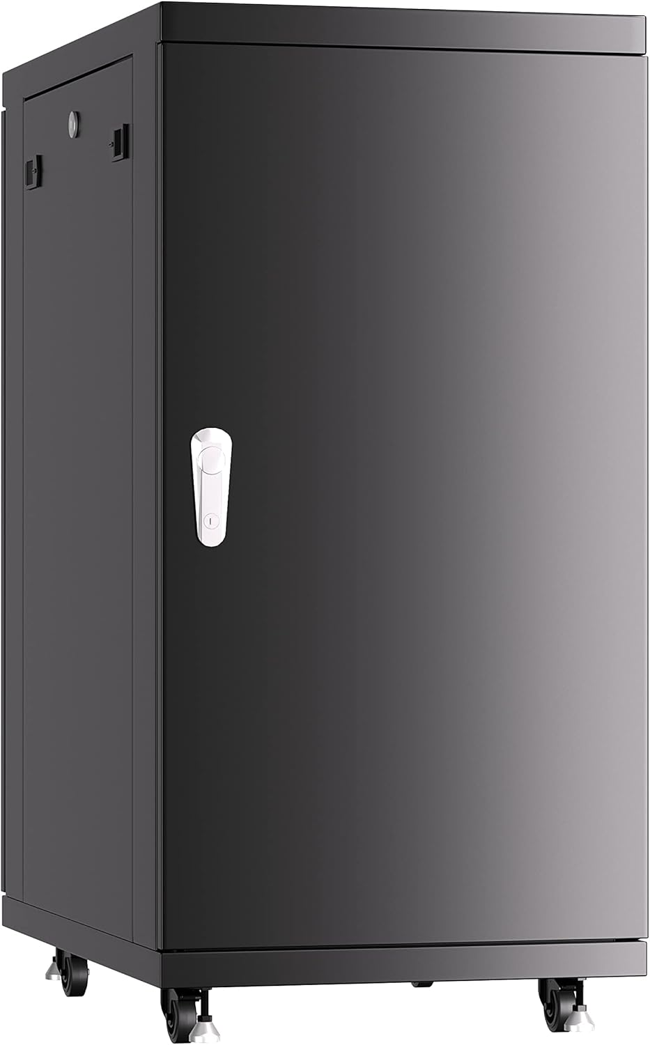 Sysracks 22U Server Cabinet 39-inch deep Server Rack Locking Network Cabinet with Thermocontroller, LCD-Screen, 4 Fans, Power Strip, Shelf, Wheels, Dust-Tight Cable Entries and Other Accessories