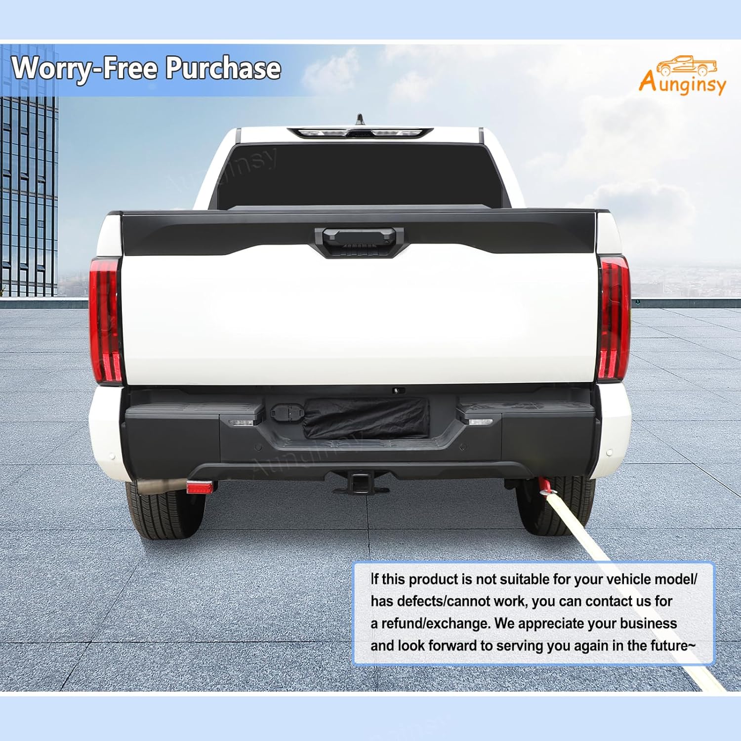 Aunginsy 1PCS Rear Tow Hitch Receiver Hook Compatible with Toyota Tundra 2026 2025 2024 2023 2022, Red Rear Bumper Trailer Ring Towing Tow Hook Recovery Point Screw Trailer Hitch Exterior Accessories