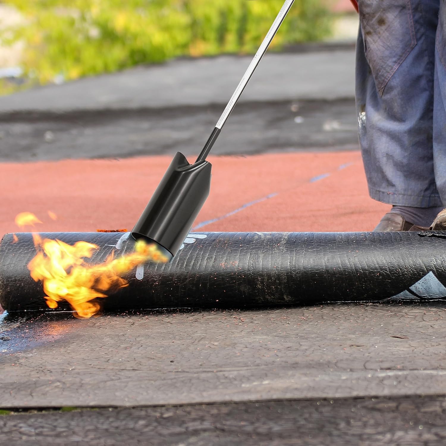 Flame King Propane Torch Kit Heavy Duty Weed Burner, 500,000 BTU with Flint Striker, with 10-ft Hose Regulator Assembly